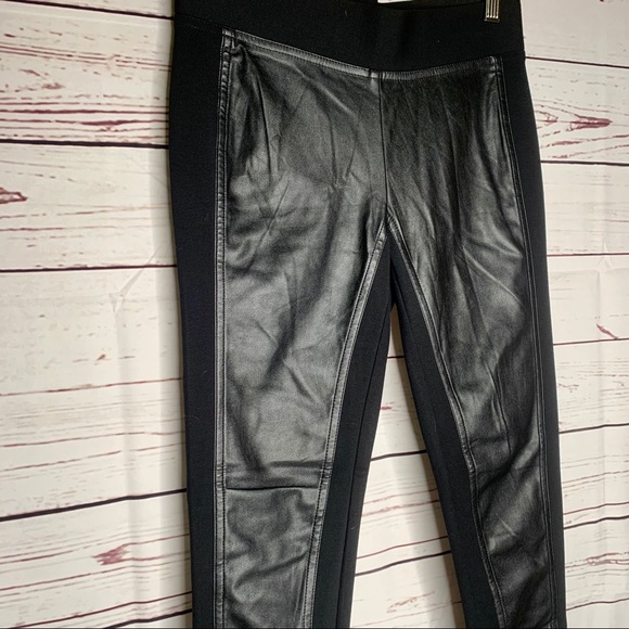 Ann Taylor | Faux Leather and Knit Leggings - Picture 2 of 4